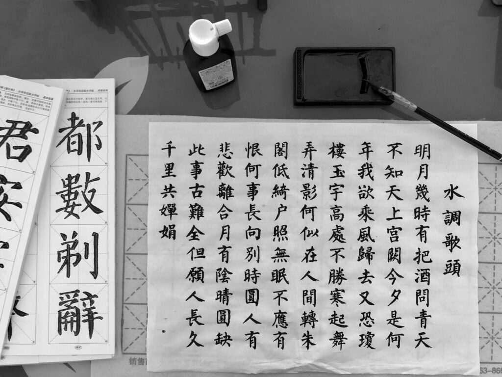 Most spoken languages of the World Mandarin Chinese: white printer paper with kanji script