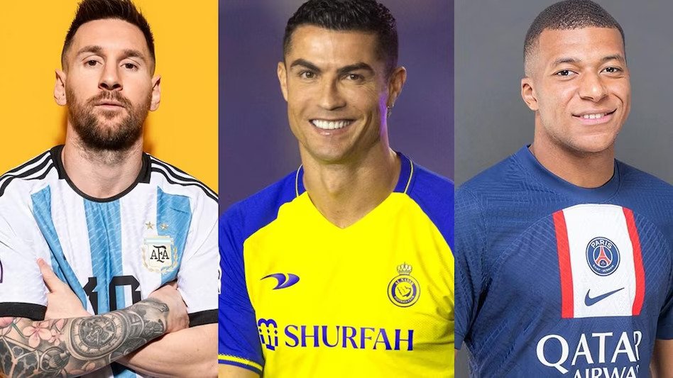 Cristiano Ronaldo, Lionel Messi, and Kylian Mbappe are the world's highest paid athletes in 2023