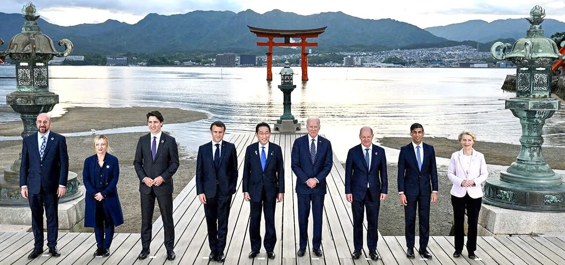 G7 leaders at Hiroshima, Japan