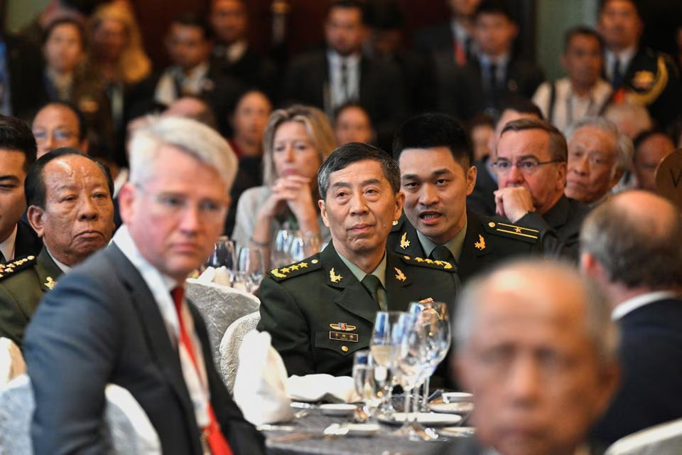 Chinese Defense Minister Li Shangfu participates in the 20th IISS Shangri-La Dialogue held in Singapore on June 2, 2023.