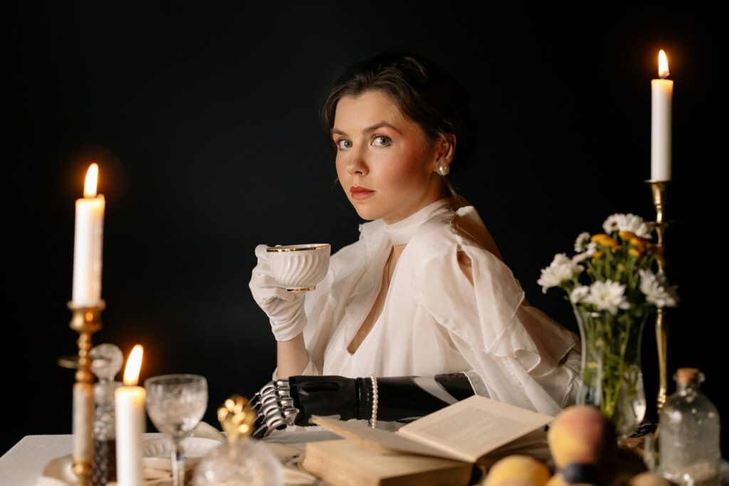 The History of Tea: The Rise of Tea in the Western World A Woman with Prosthetic Hand While Drinking Tea