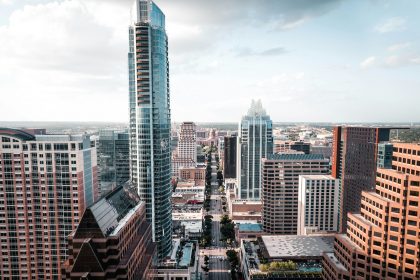 high-angle photography of highrise building