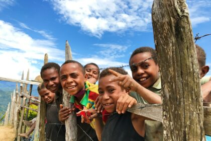 3 men and 2 women posing for photo Equatorial Guinea