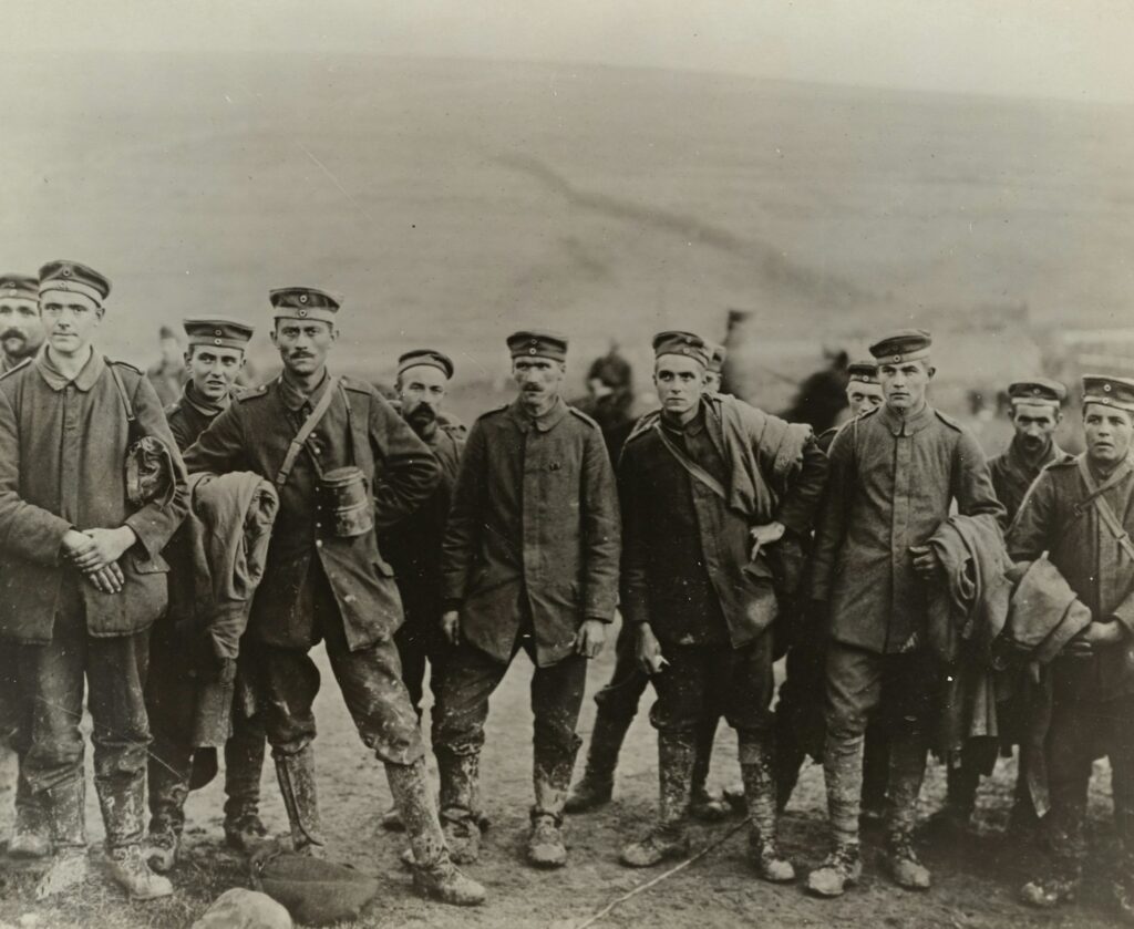 grayscale photography of group of men wearing soldier suit German Campaign Warfare 1944