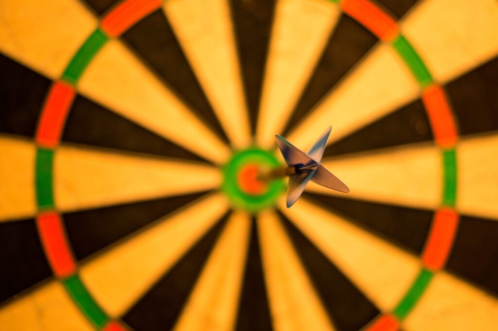 bulls eye, bull, darts Focus on High Scores