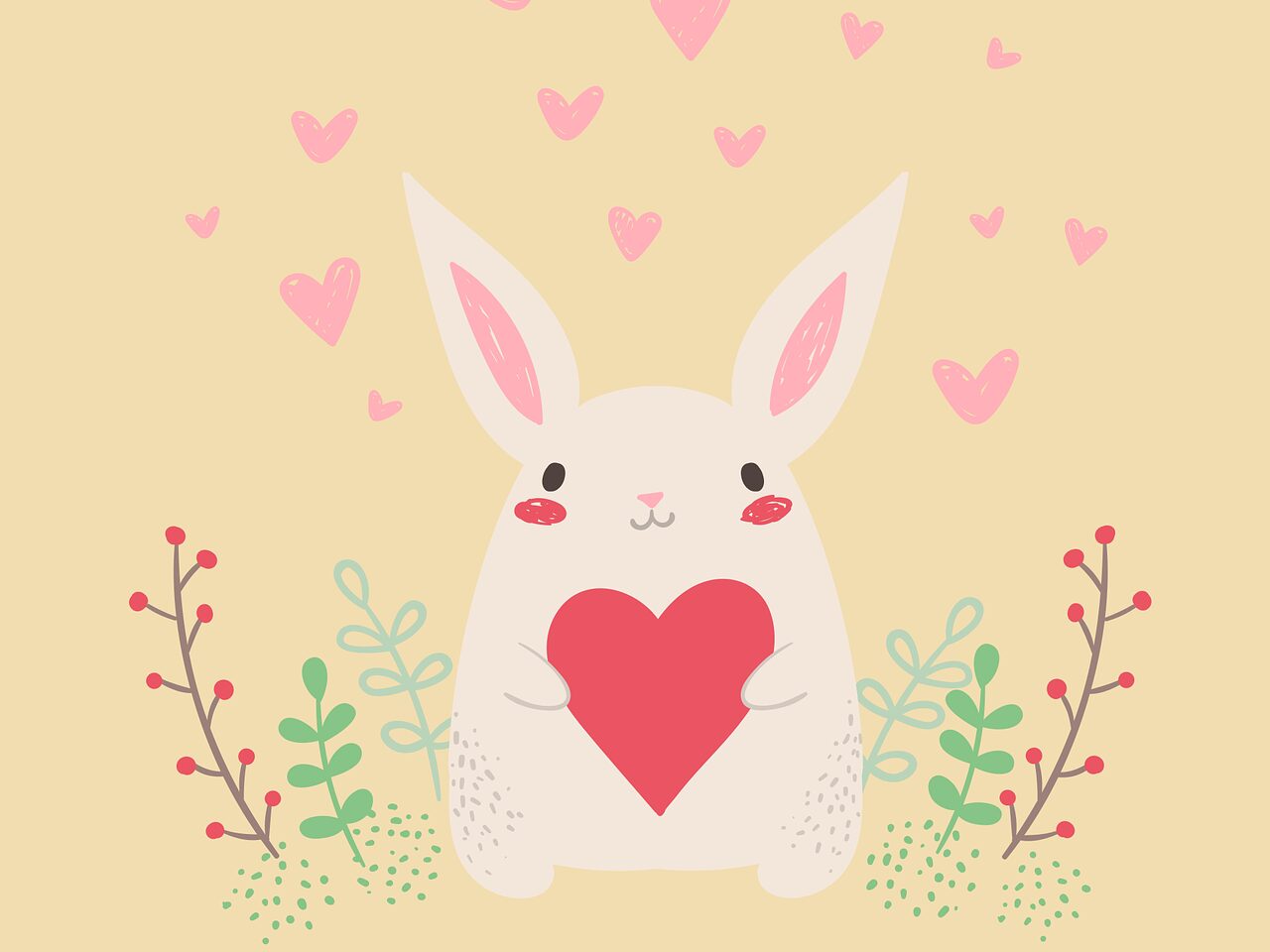 rabbit, heart, bunny Adorable Characters Dadish