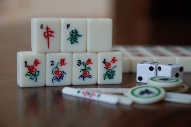 mahjong, gambling, dice