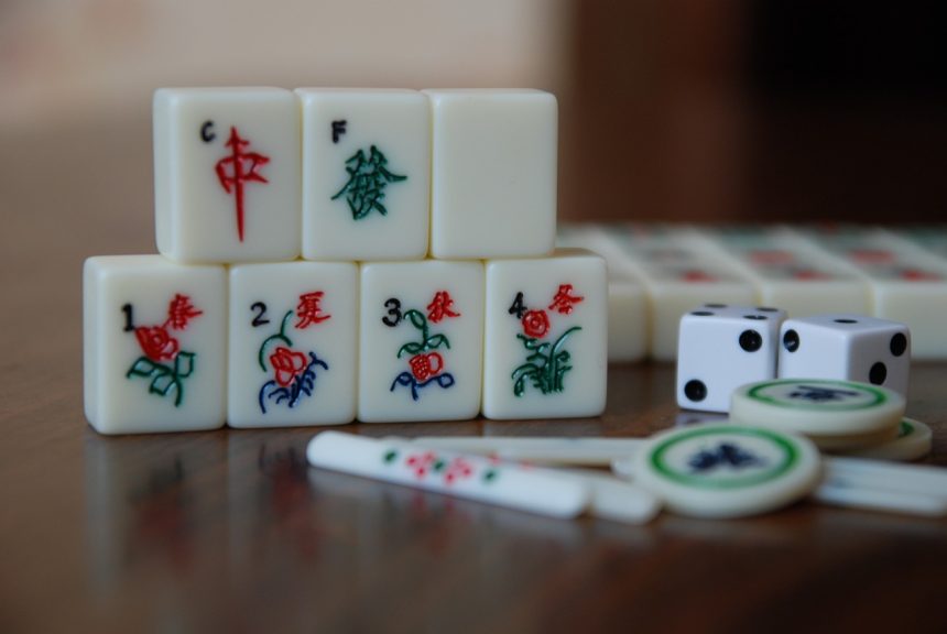 mahjong, gambling, dice