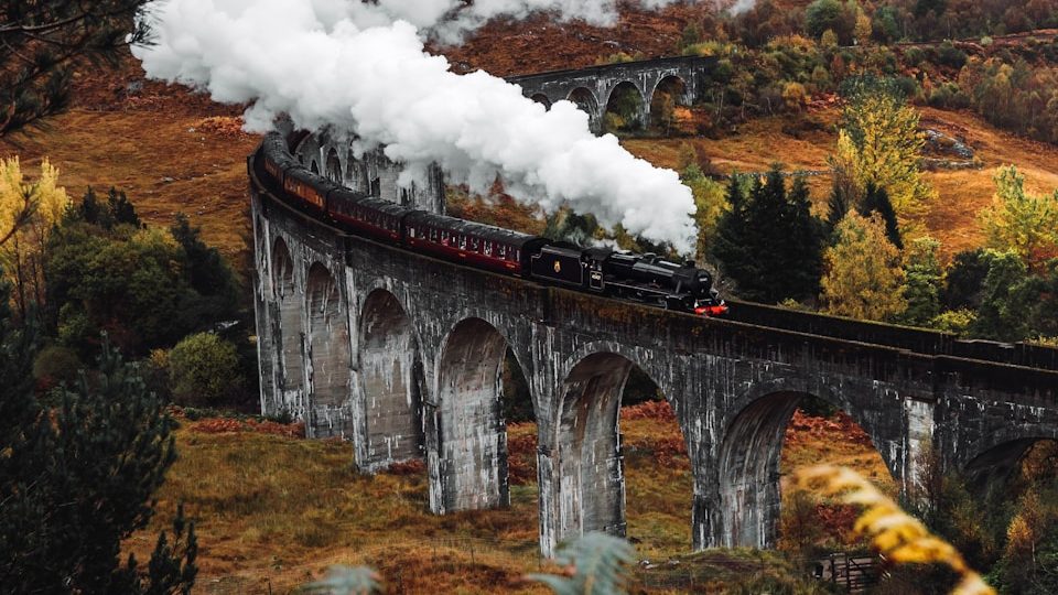 aerial photo of black train during daytime. 7 Breathtaking Road Trips That Will Inspire Your Next Adventure