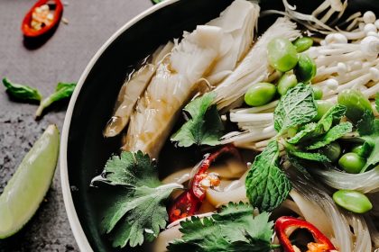 vegetables on cook pot