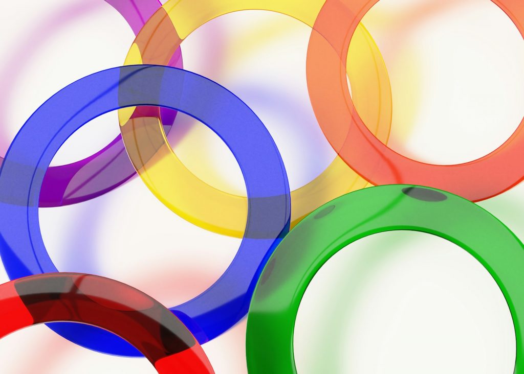 a close up of a group of colorful rings Adorable Graphics Dream Pet Link