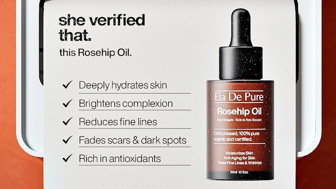 Rosehip oil product information and testimonial on a receipt. Unique Product Descriptions Optimizing Product Descriptions