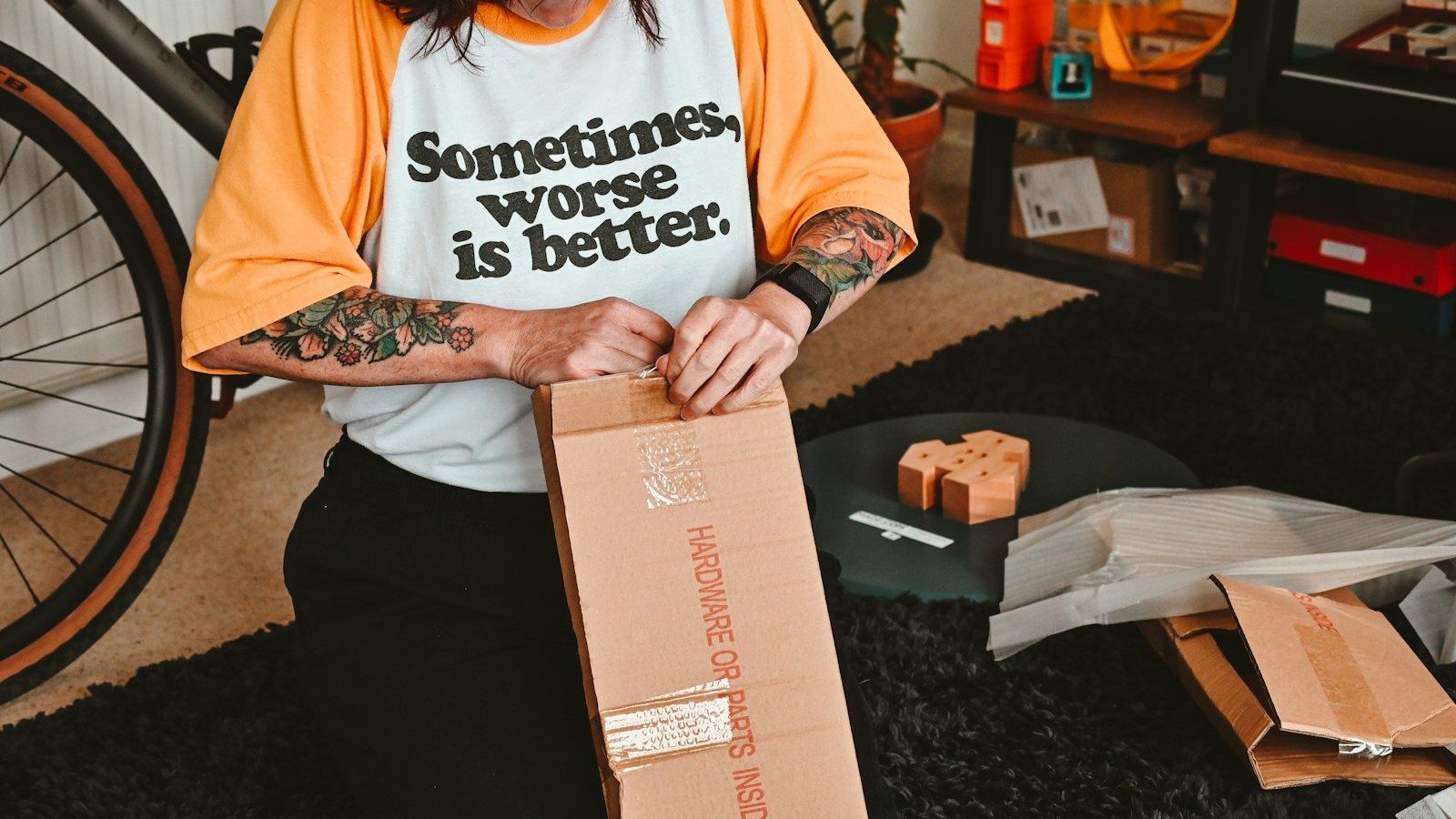 a person with a box on the lap Logical Unboxing Sequence Packing and Shipping Tips