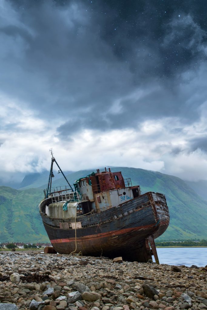 Corpach wreck near Fort William