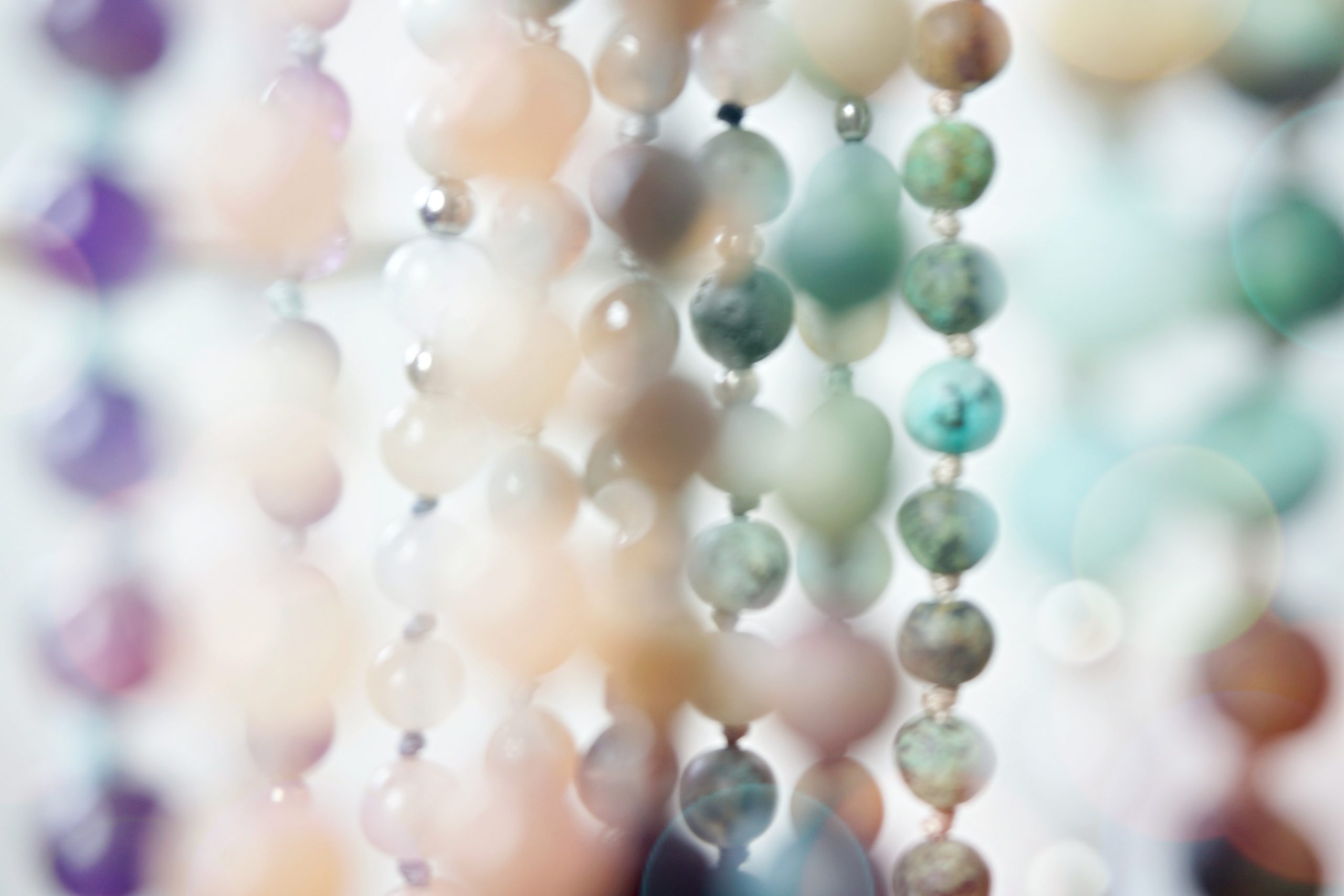 Quantum energy malas gemstone mala beads