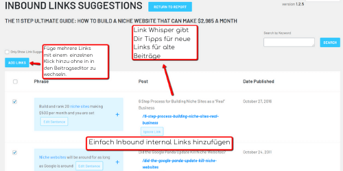 Interne Verlinkung in WordPress - Überblick und Plugins zur Optimierung 2 SEO inbound internal links linkwhisper