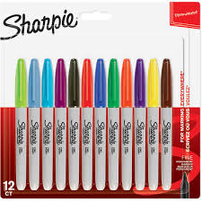 Sharpies - Fine Point 12 Pack - Multicoloured