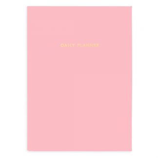 Baby Pink Linen Daily Planner