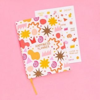 Happiness Planner - Linen Cover & Stickers!