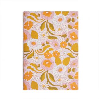 60s Retro Floral - A4ish Notebook