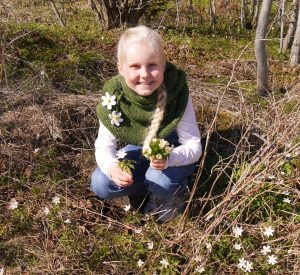 Normalfordelingsskjerf med bling og hvitveis