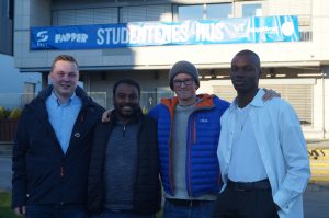 On the picture above are representatives from each of the lists. From the left: Philip Jamissen, Rhys Ole Temple, Jakob Ryen and Lawrence Dean Mulbah