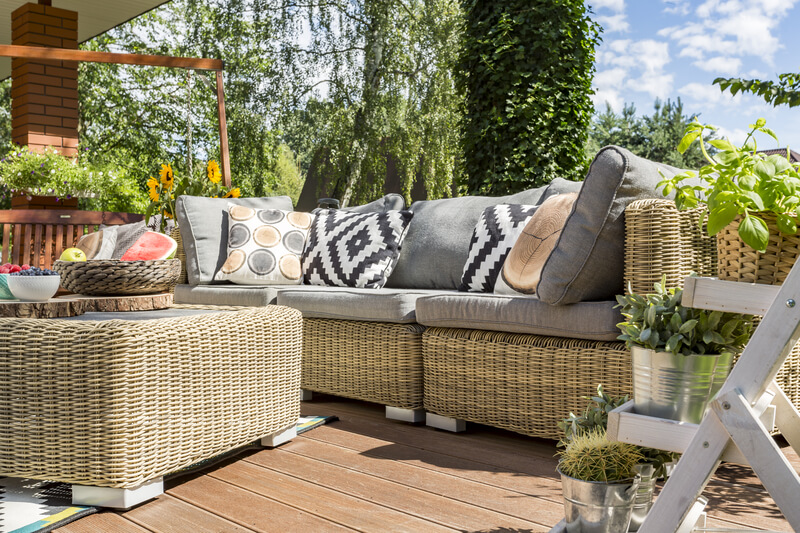 loungeplek creeeren in de tuin
