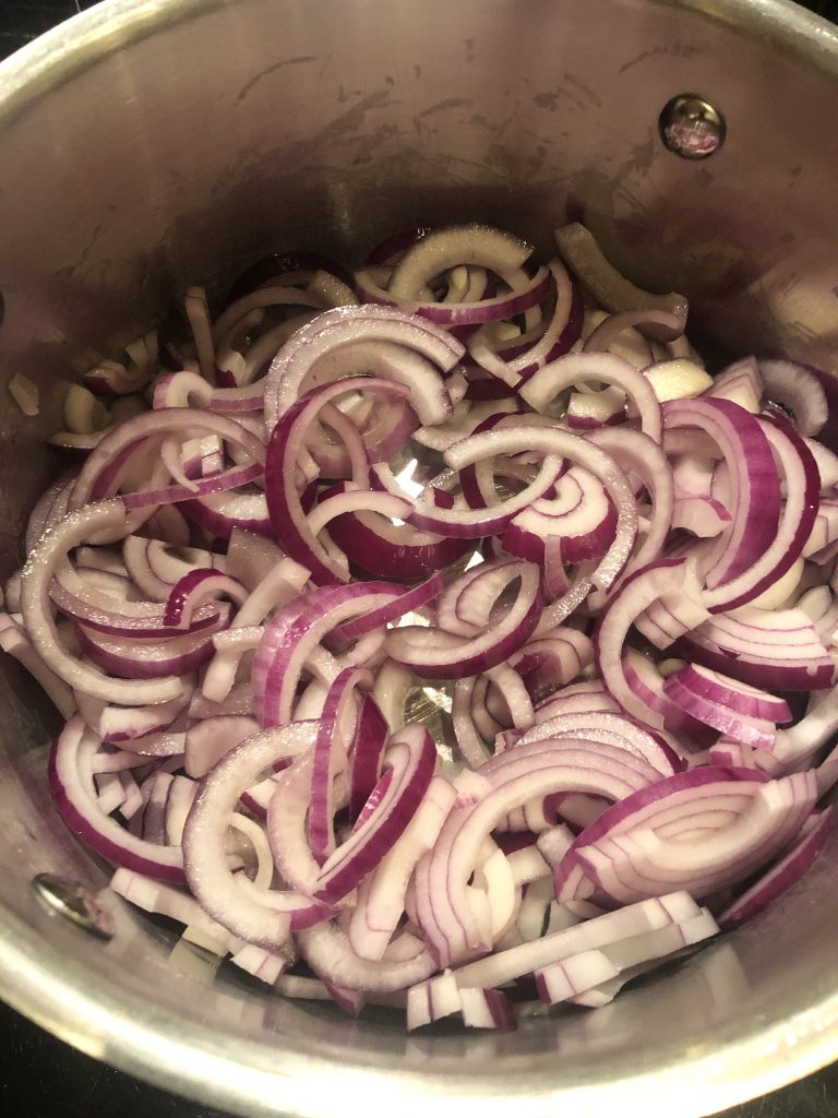 Karamellisert rødløk