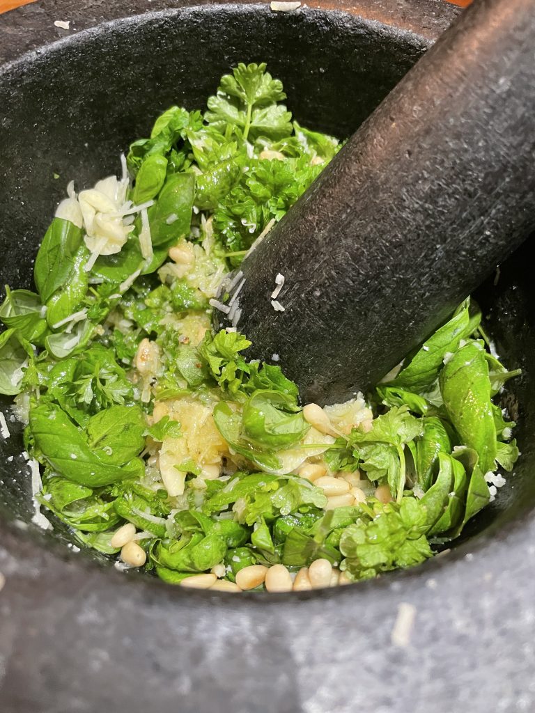 Pesto i morter