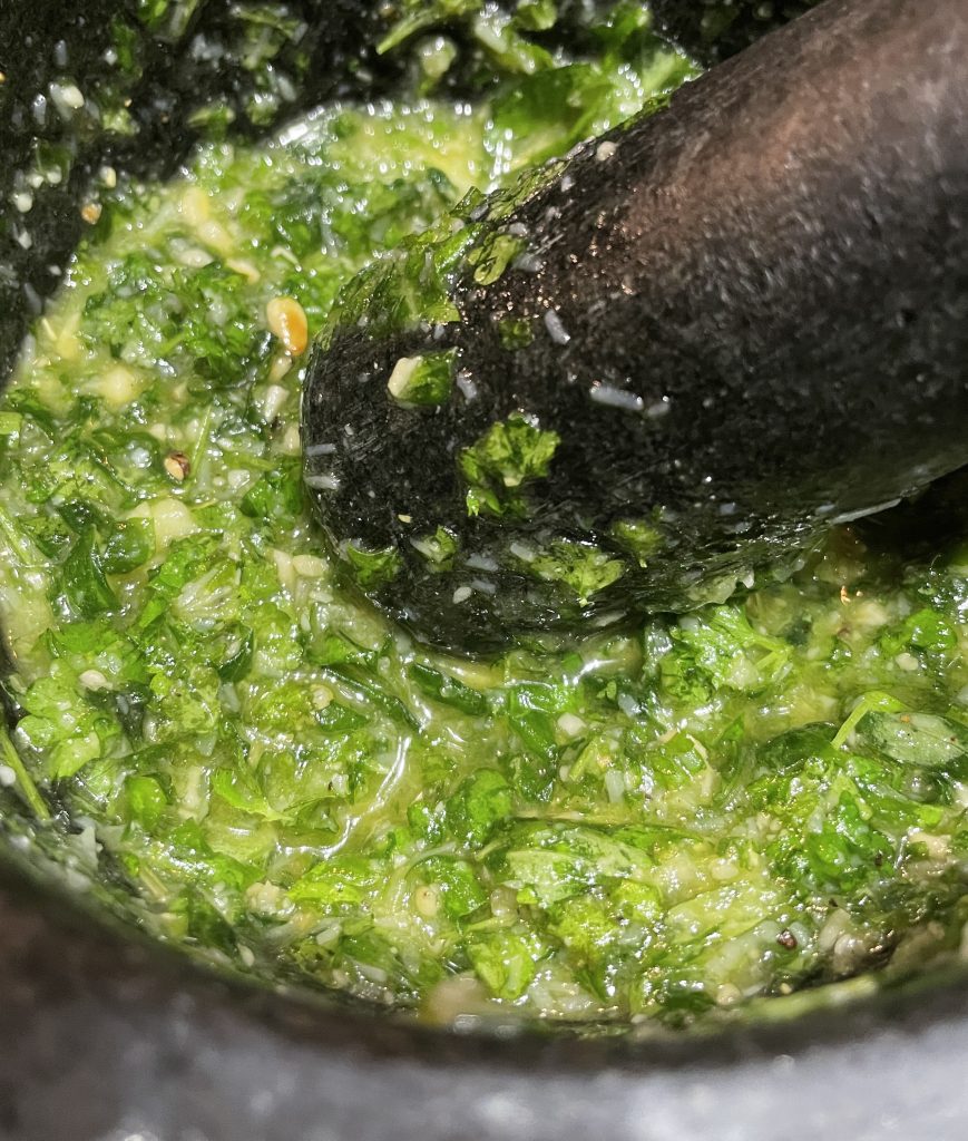 Pesto i morter