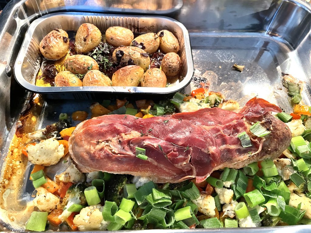 Svin indrefilet med baconbakt potet