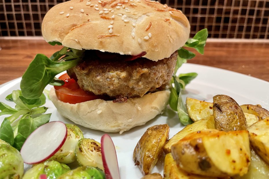 Burger på malt storfe