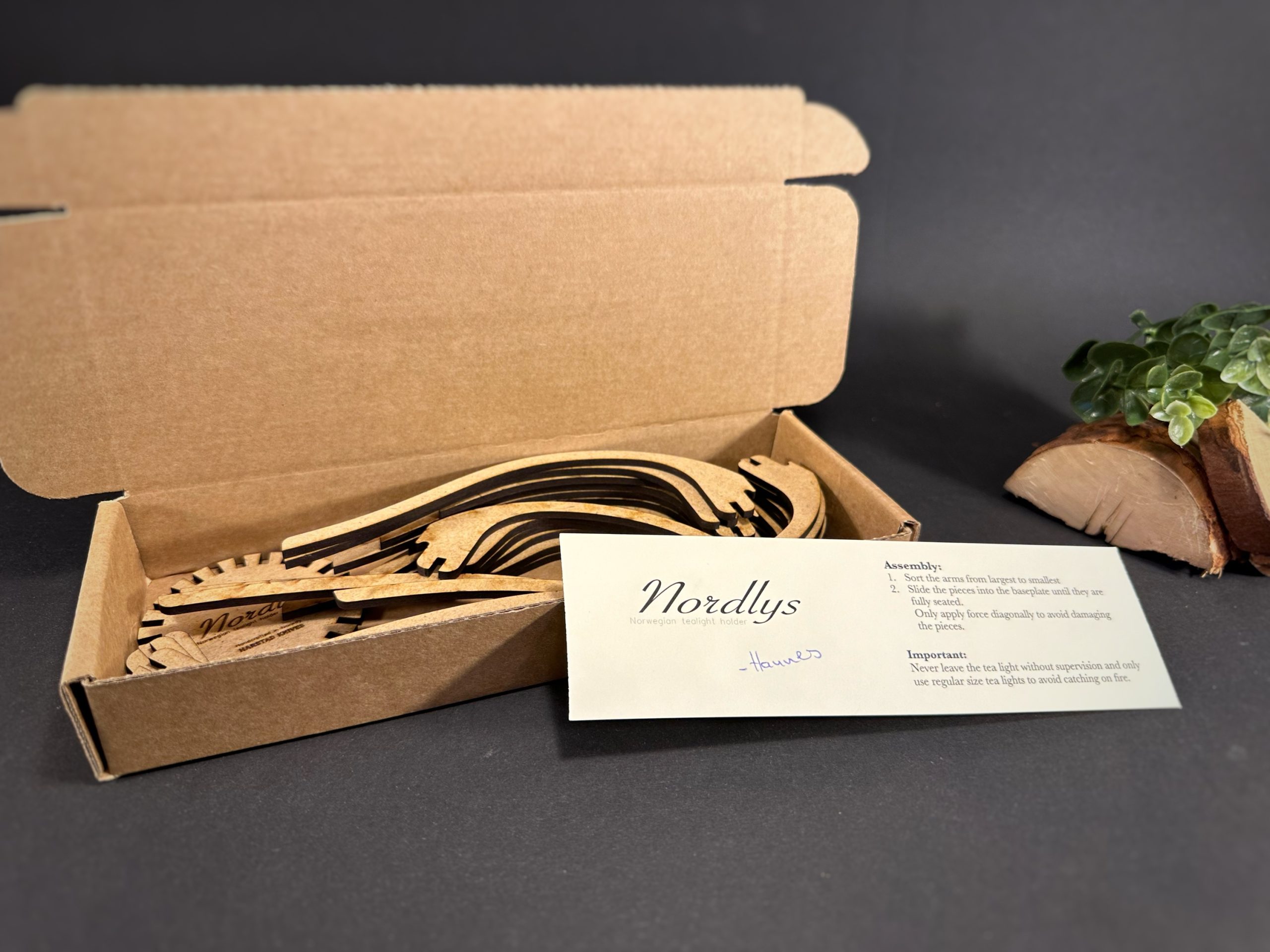 Telys holder - Nordlys - Bilde 4