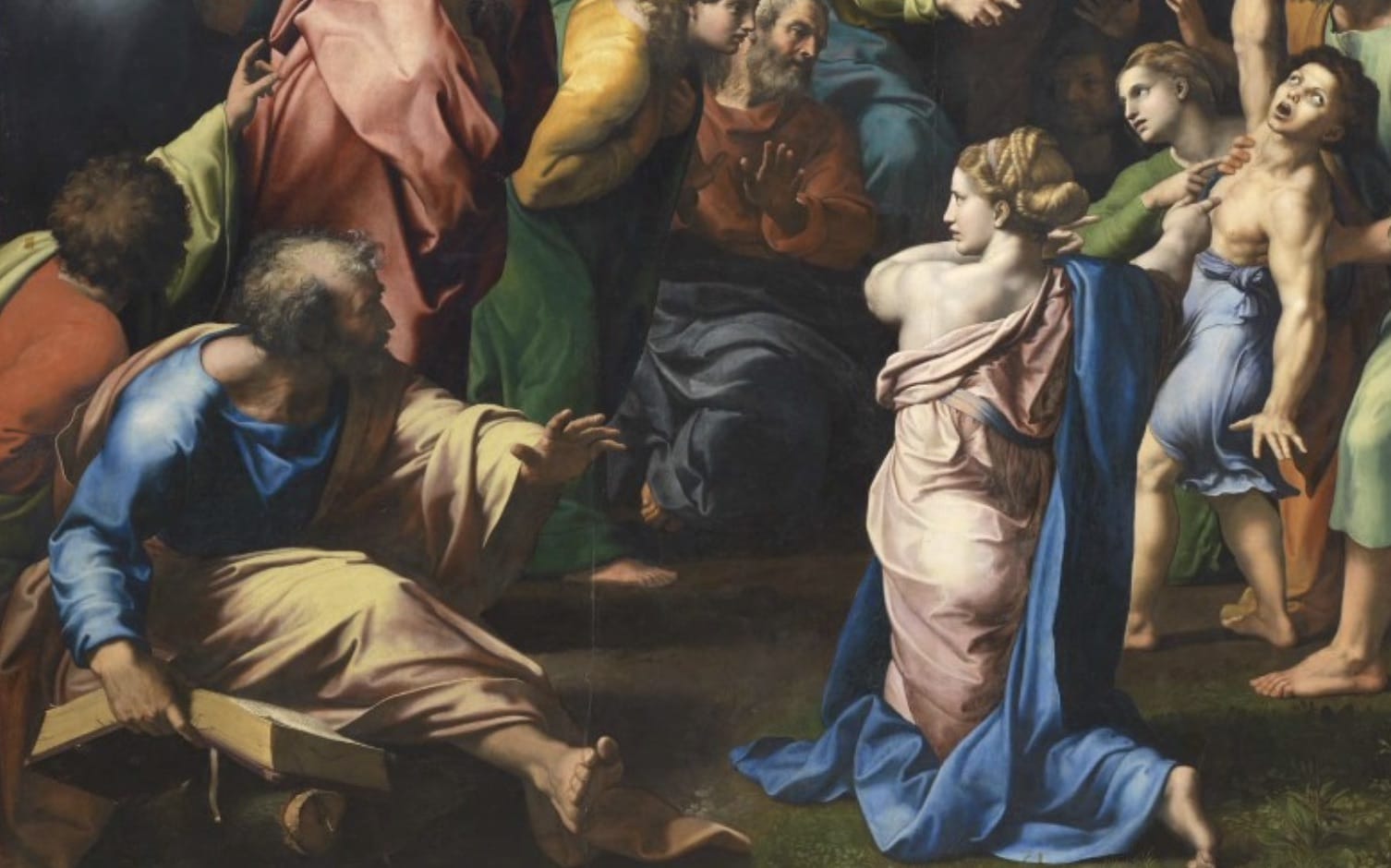 Raffael Die transfiguration Ausschnitt_li_u Raffael, Die Verklärung Christi, Ausschnitt aus dem Dokumentarfilm über Leben und Werk von Raffael