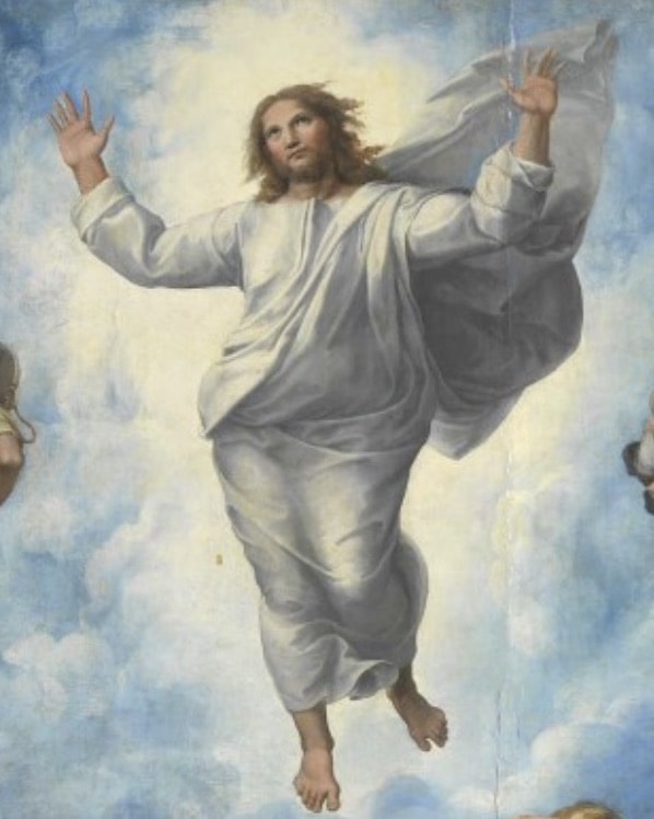 Raffael_Verklärung_Ausschnitt_mi_o Raffael, Die Verklärung Christi, Ausschnitt aus dem Dokumentarfilm über Leben und Werk von Raffael