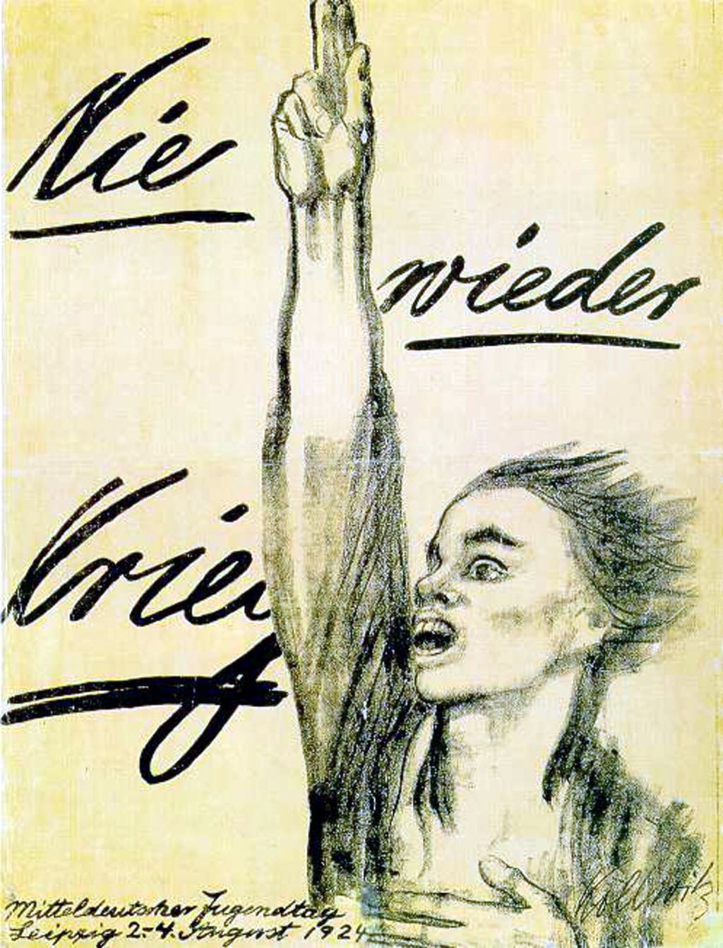 Käthe_Kollwitz_Nie_wieder_Krieg Leo Trotzki liest John Dewey