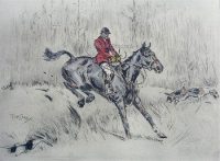 Tom Carr Etching The Ditch Hunting Print