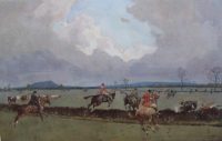 Lionel Edwards Hunting prints The Cheshire Hunt near Beeston Castle