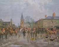 Lionel Edwards Hunting Prints The Pytchley Hunt Crick Meet