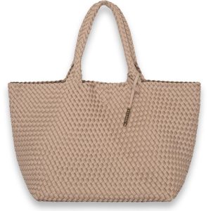 Bulaggi Handtas neopreen woven shopper S taupe