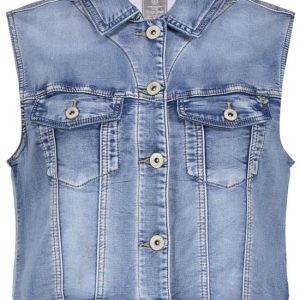 Geisha jeansvestje zonder mouwen model 65016-10