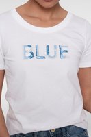 Geisha t.shirt model 62136-41 kleur off-white blue