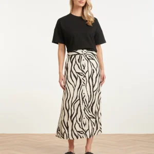 Smashed Lemon Rok Offwhite-zwart