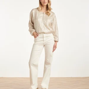 Smashed lemon Jeansbroek Wit