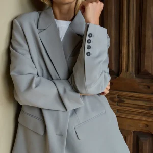 YAYA oversized blazer met chique knoopdetails kleur iron grey