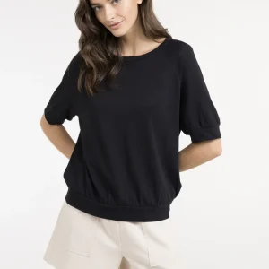 YAYA Jersey top met gebreide structuur