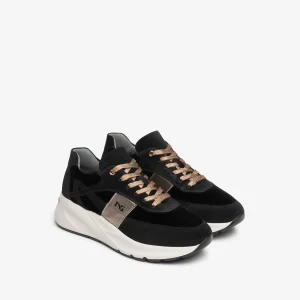 NeroGiardini Sneakers Dames in Suede en Leder kleur zwart