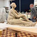 Pågående arbete i ateljén – skulptur