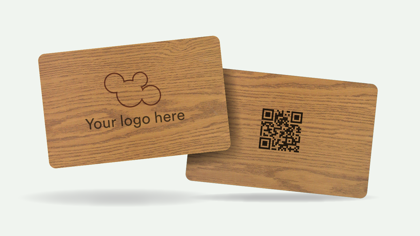 StintoTap Custom wooden card presentation