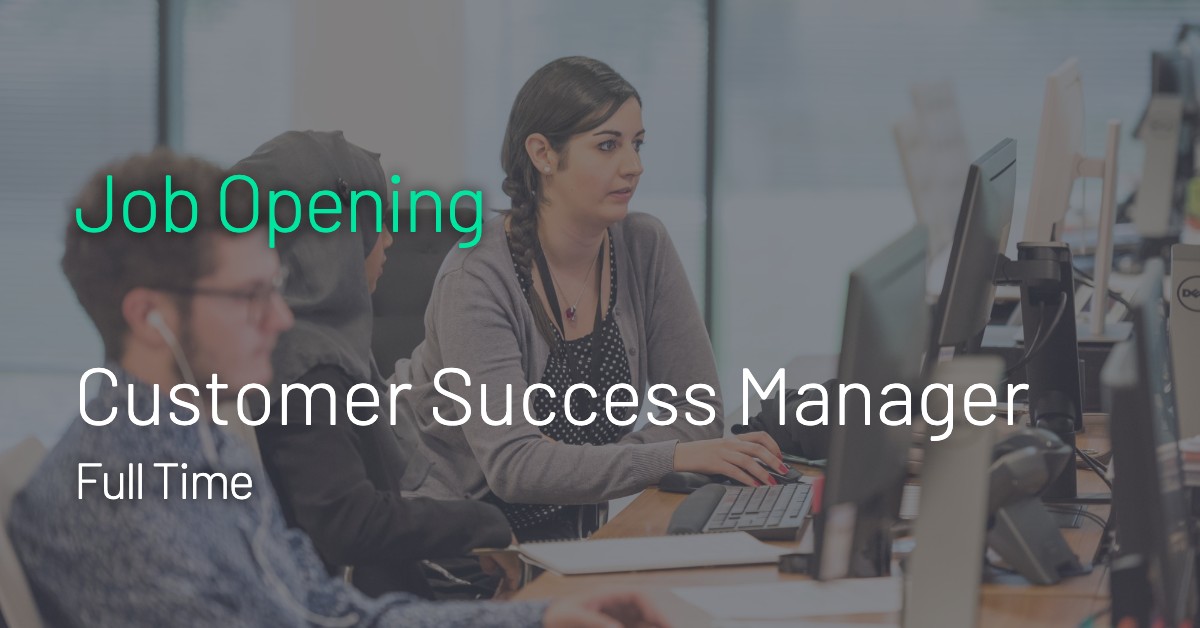 Job opening as full time customer success manager at Stinto